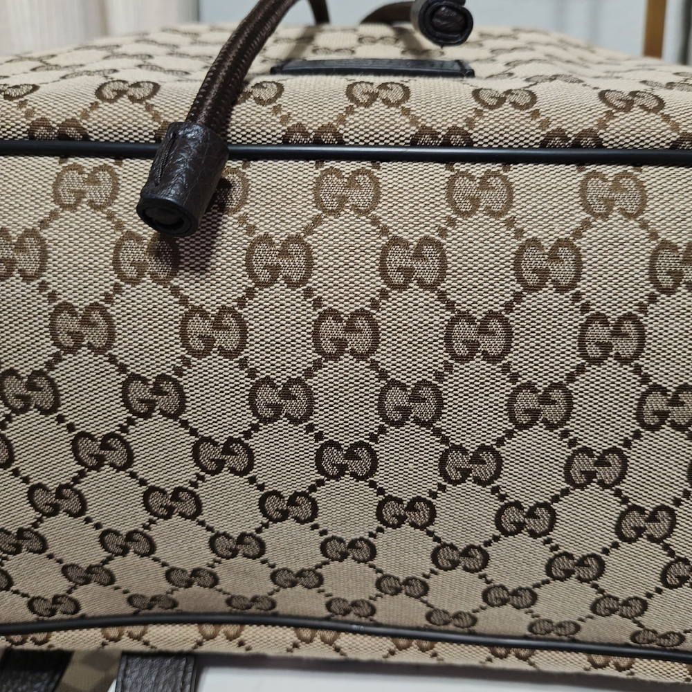 Gucci Brown Monogram Drawstring Backpack - Picture 8 of 15